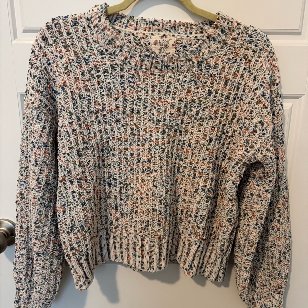 Speckled knit sweater